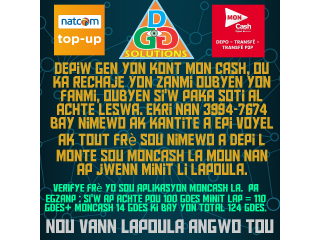 Vente de Top-Up Lapoula Natcom